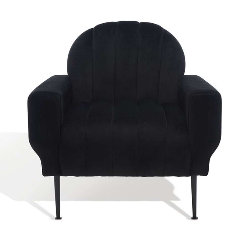 Safavieh - Couture - Josh Channel Tufted Chair - Black - SFV5021A veiw 2