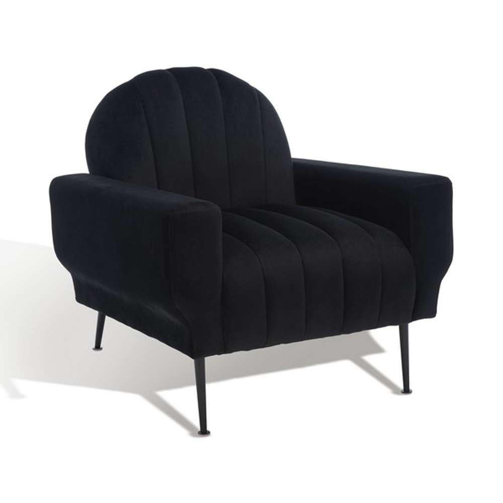Safavieh - Couture - Josh Channel Tufted Chair - Black - SFV5021A veiw 4