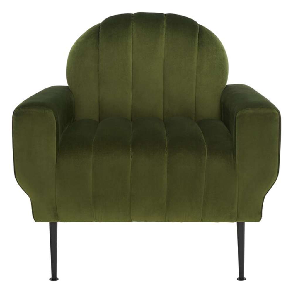 Safavieh - Couture - Josh Channel Tufted Chair - Forest Green - Black - SFV5021C veiw 1