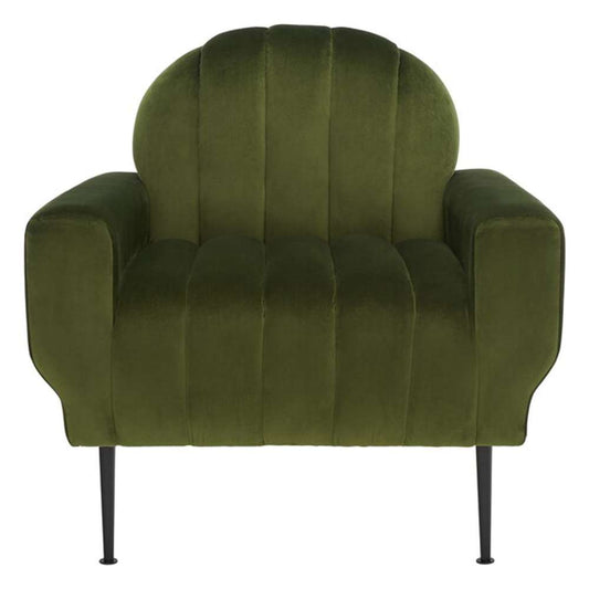 Safavieh - Couture - Josh Channel Tufted Chair - Forest Green - Black - SFV5021C veiw 1