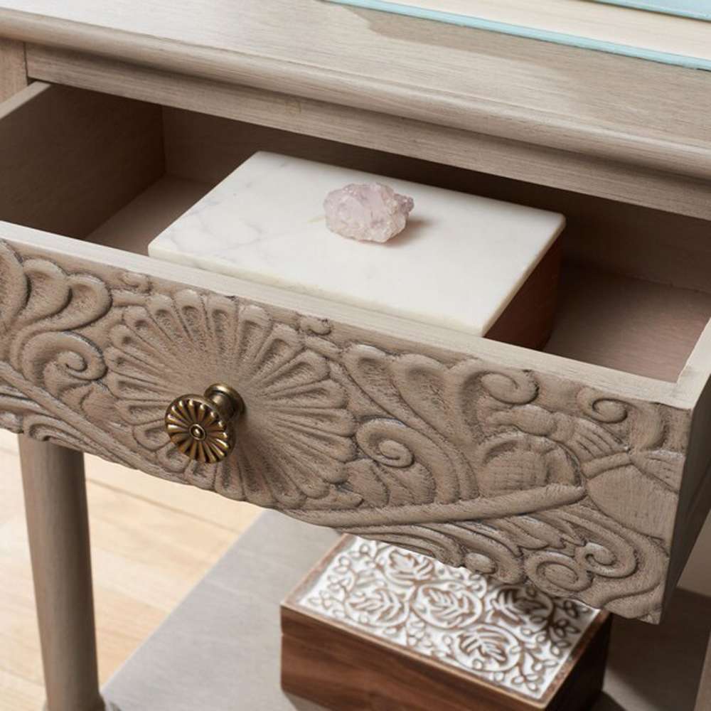 Safavieh - Josie 1 Drawer Accent Table - Greige - ACC5706B veiw 2