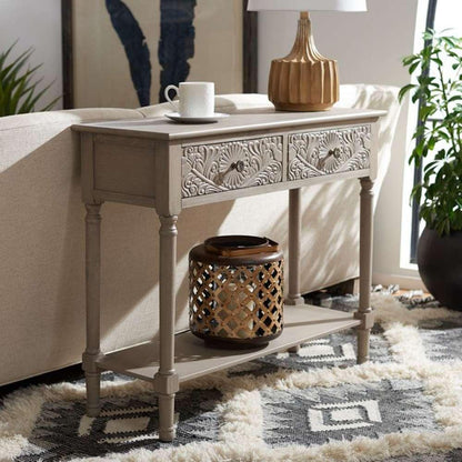 Safavieh - Josie 2 Drawer Console Table - Greige - CNS5708B veiw 2