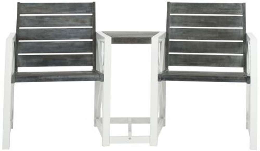 Safavieh - Jouana 2 Seat Bench - Ash Grey - White - FOX6707A veiw 1