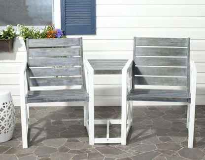 Safavieh - Jouana 2 Seat Bench - Ash Grey - White - FOX6707A veiw 2