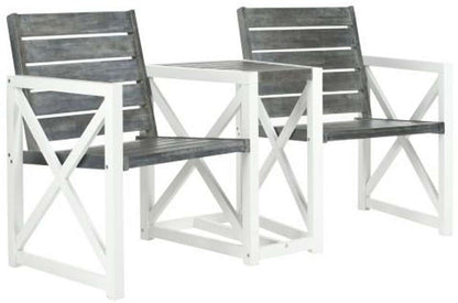 Safavieh - Jouana 2 Seat Bench - Ash Grey - White - FOX6707A veiw 3