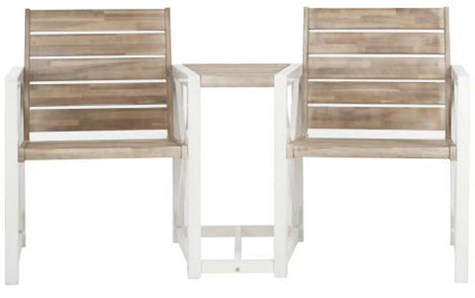 Safavieh - Jouana 2 Seat Bench - White - Oak - FOX6707B veiw 1