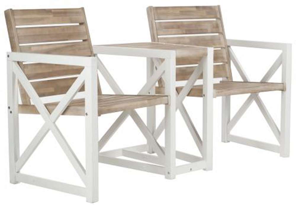 Safavieh - Jouana 2 Seat Bench - White - Oak - FOX6707B veiw 3