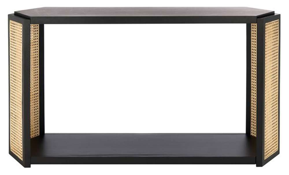 Safavieh - Couture - Jovie Rattan Console Table - Black - Natural - SFV4107A veiw 1
