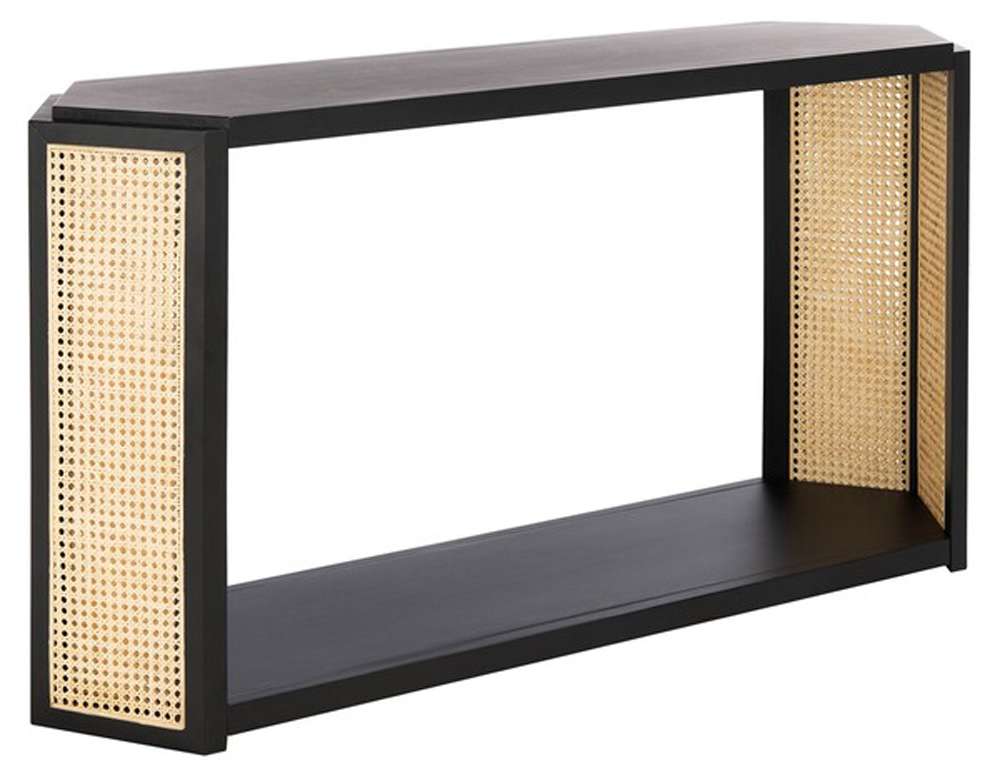 Safavieh - Couture - Jovie Rattan Console Table - Black - Natural - SFV4107A veiw 4