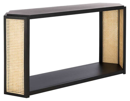 Safavieh - Couture - Jovie Rattan Console Table - Black - Natural - SFV4107A veiw 4