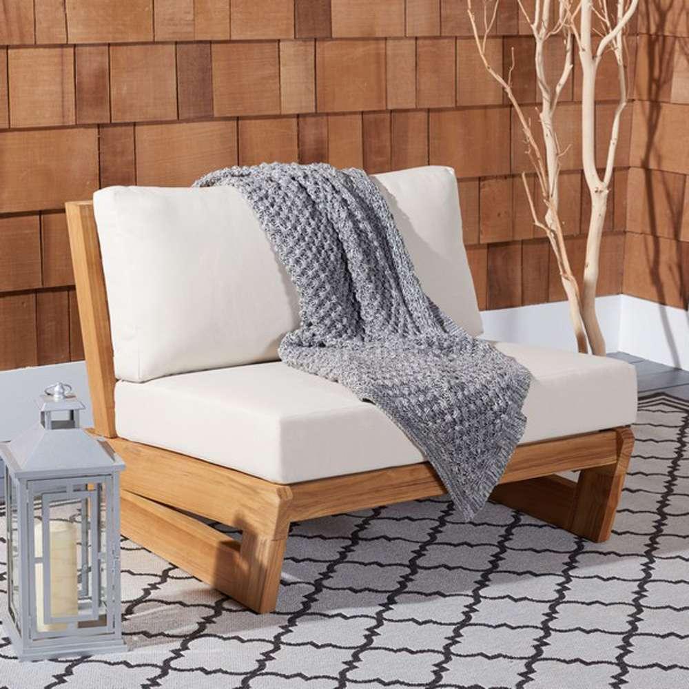Safavieh - Couture - Julianne Teak Patio Chair - Natural - Beige - CPT1031A veiw 3