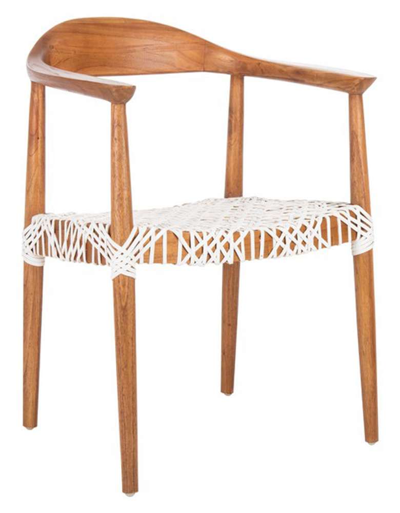 Safavieh - Juneau Accent Chair - Natural - White - ACH1003A veiw 3