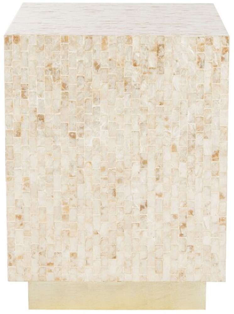 Safavieh - Juno Rect Mosaic Side Table - Multi Beige - Gold - TRB1009A veiw 1