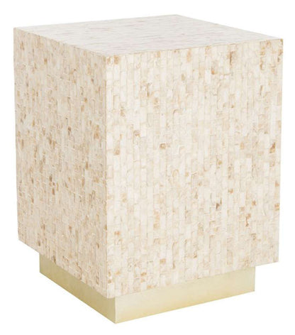 Safavieh - Juno Rect Mosaic Side Table - Multi Beige - Gold - TRB1009A veiw 3