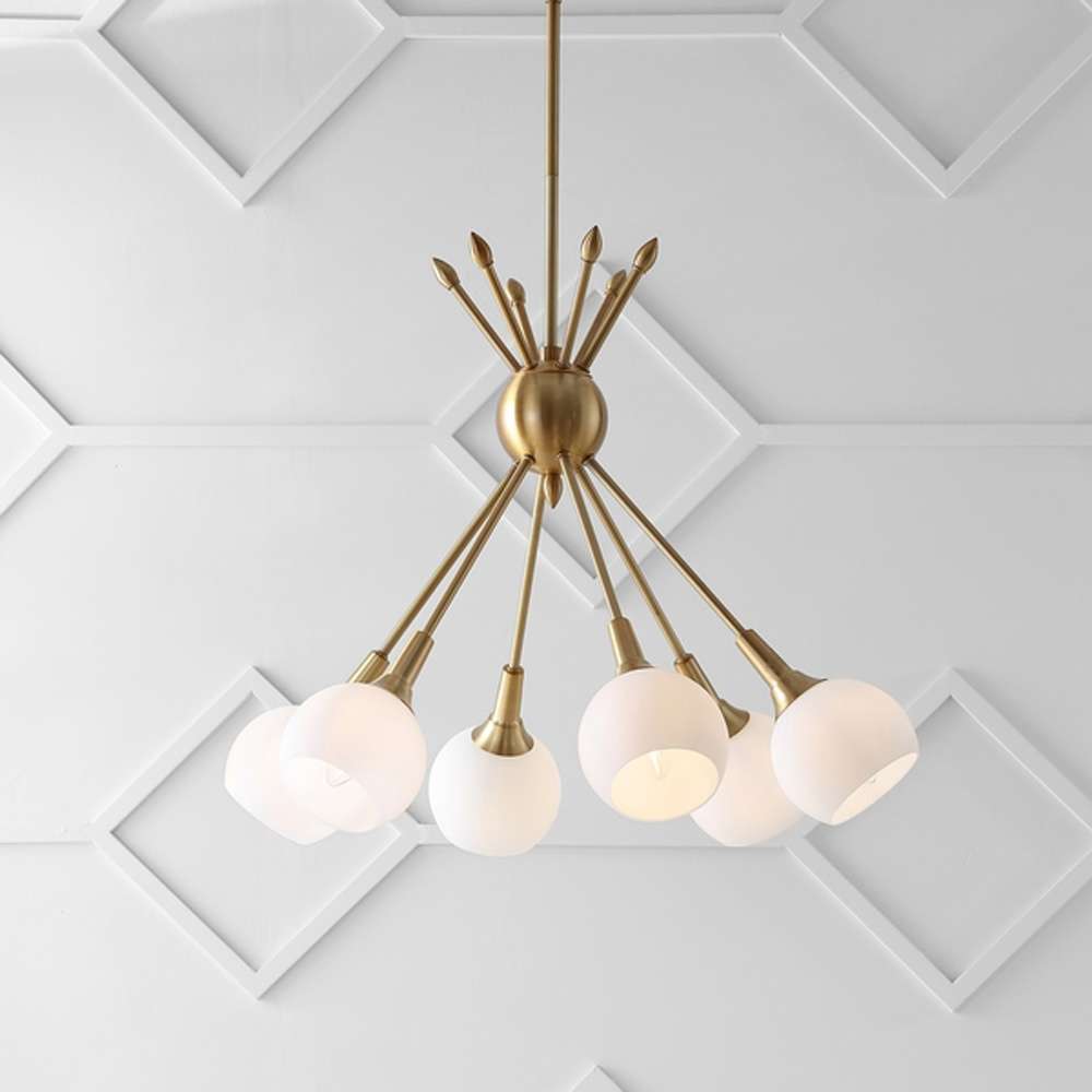 Safavieh - Justine 6Lt 22 Inch Pendant - Brass - PND4002A veiw 2