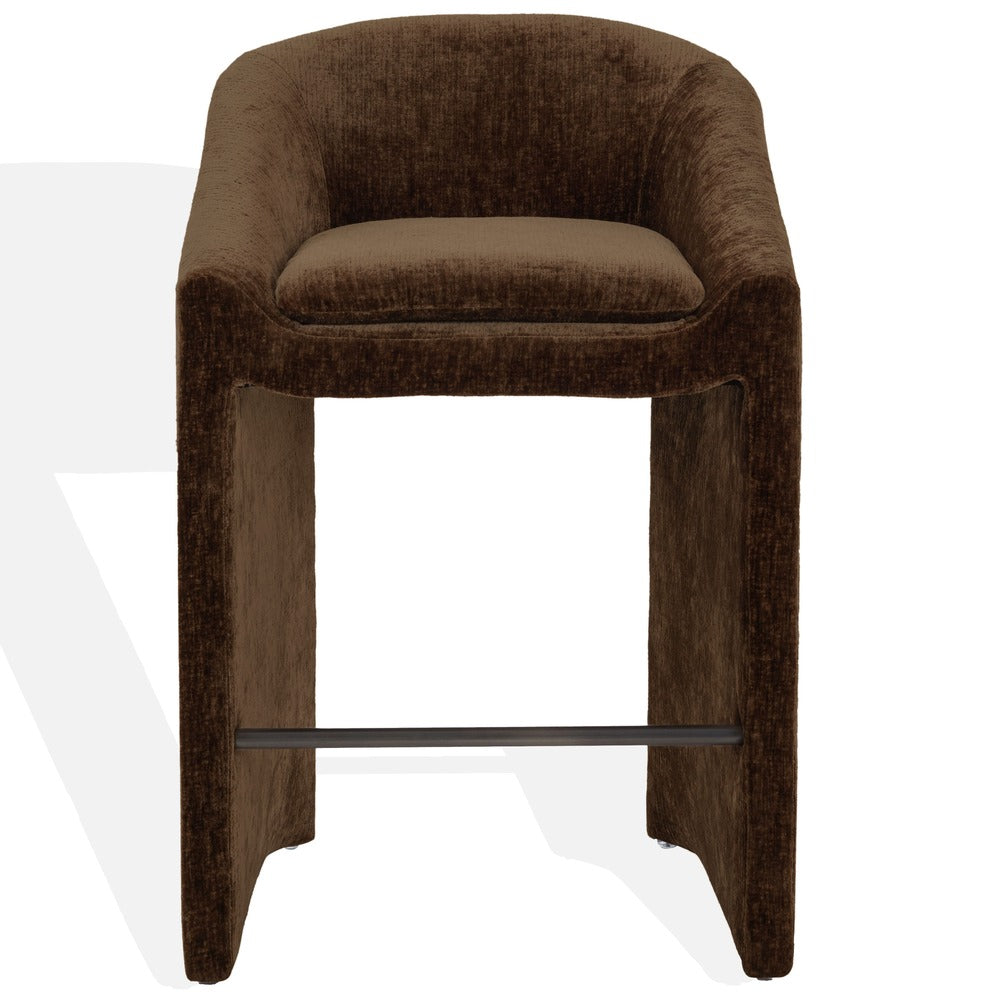 Safavieh - Kagan Chenille Barstool / Brown - SFV4858E view 1