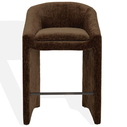 Safavieh - Kagan Chenille Barstool / Brown - SFV4858E view 1