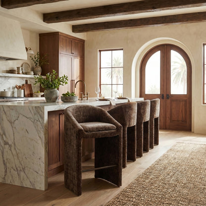 Safavieh - Kagan Chenille Barstool / Brown - SFV4858E view 2