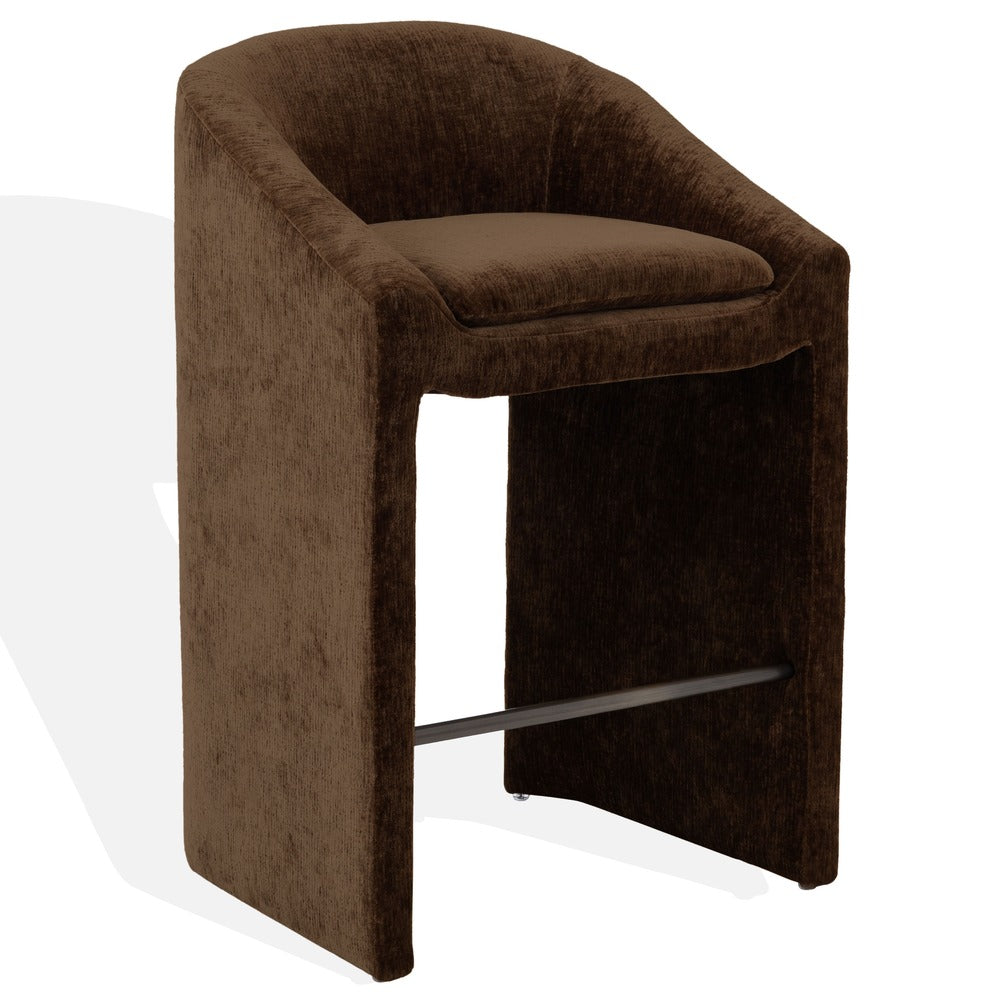 Safavieh - Kagan Chenille Barstool / Brown - SFV4858E view 3