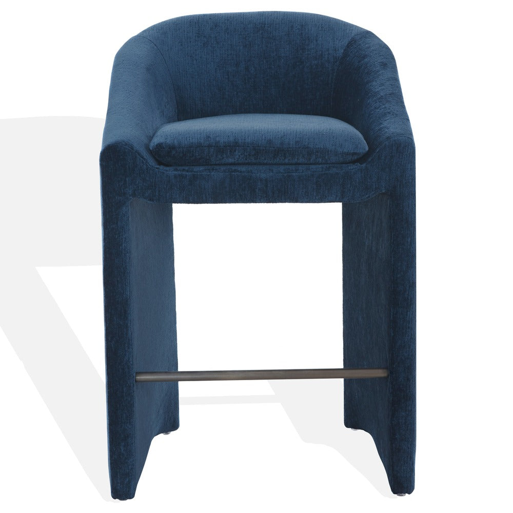 Safavieh - Kagan Chenille Barstool / Navy - SFV4858G view 1
