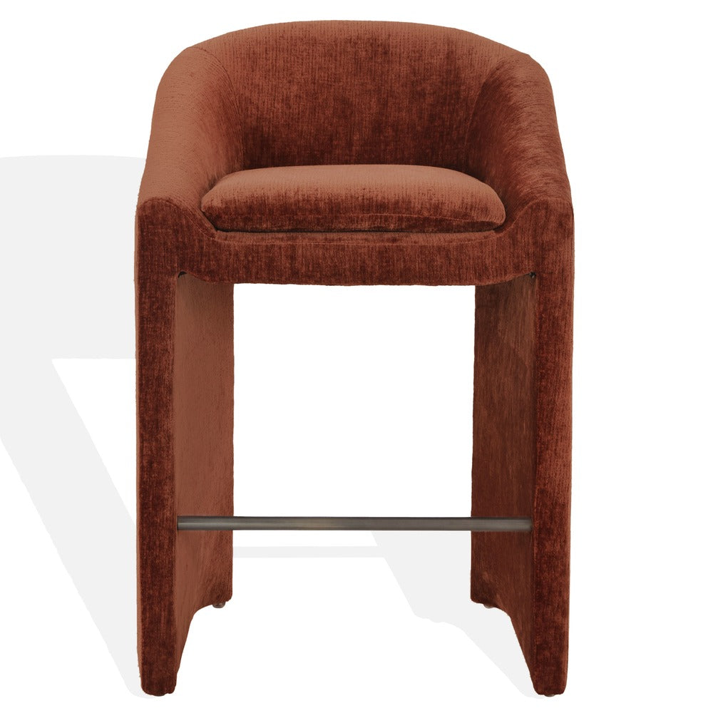 Safavieh - Kagan Chenille Barstool / Ochre - SFV4858F view 1