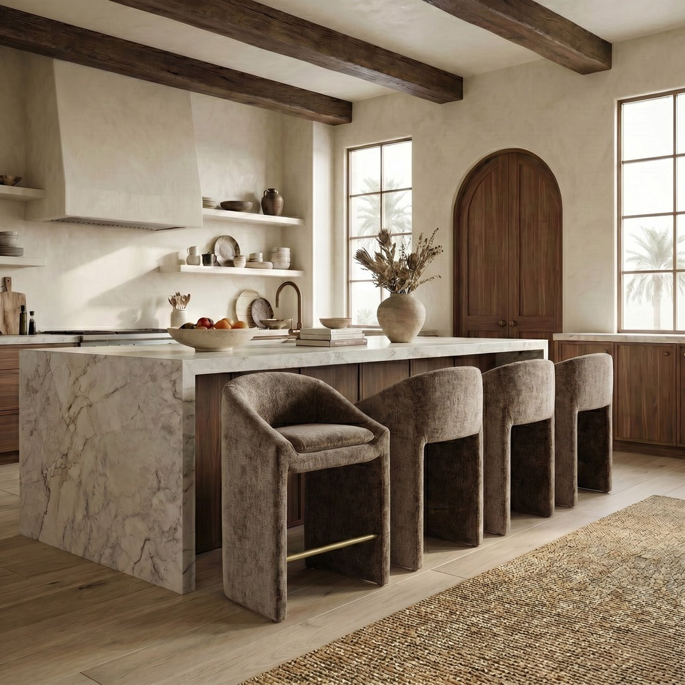 Safavieh - Kagan Chenille Counter Stool / Brown - SFV4857E view 2