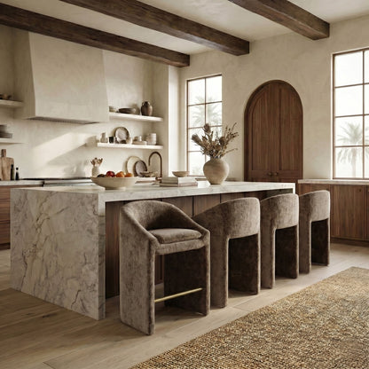 Safavieh - Kagan Chenille Counter Stool / Brown - SFV4857E view 2