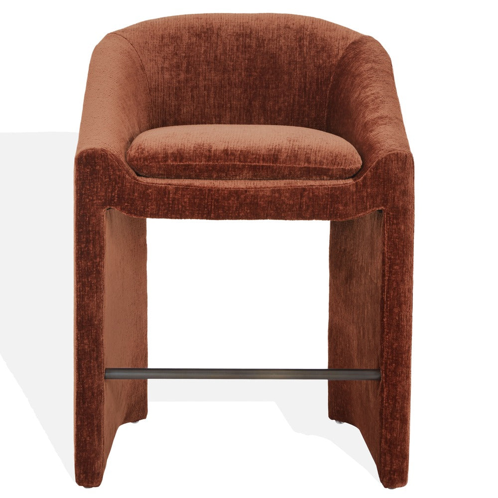 Safavieh - Kagan Chenille Counter Stool / Ochre - SFV4857F view 1