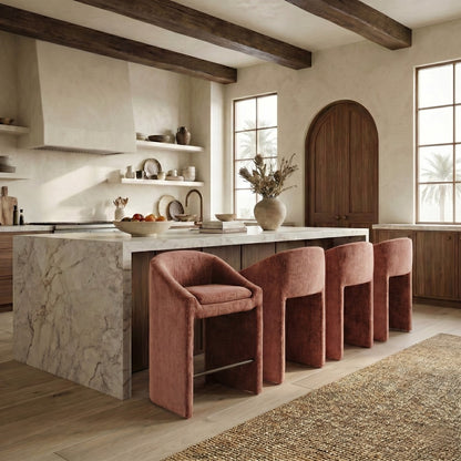 Safavieh - Kagan Chenille Counter Stool / Ochre - SFV4857F view 2
