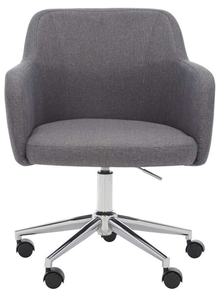 Safavieh - Kains Swivel Office Chair - Grey - Chrome - OCH2000A veiw 1