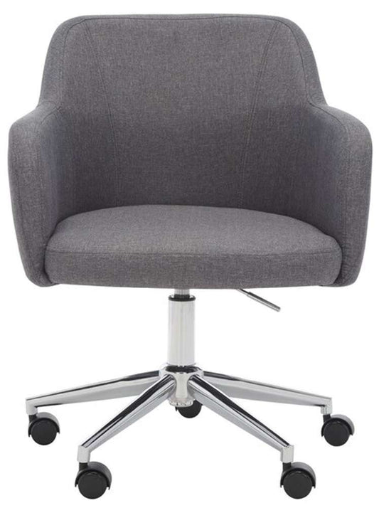 Safavieh - Kains Swivel Office Chair - Grey - Chrome - OCH2000A veiw 1