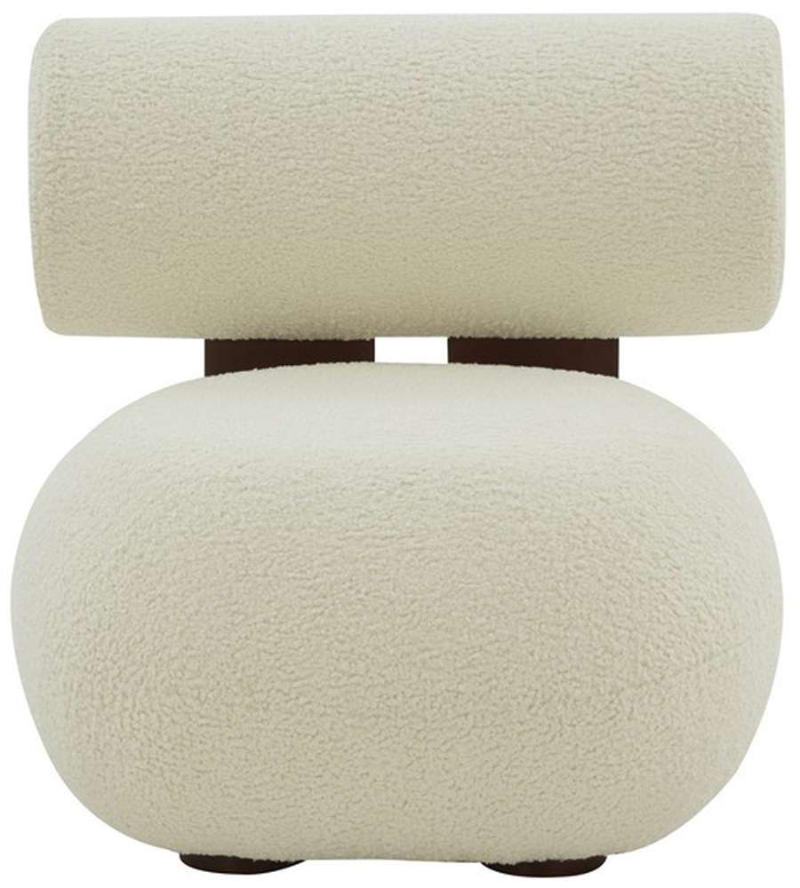 Safavieh - Couture - Kamaria Modern Accent Chair - Ivory - Dark Brown - SFV5077A veiw 1