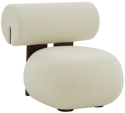 Safavieh - Couture - Kamaria Modern Accent Chair - Ivory - Dark Brown - SFV5077A veiw 3