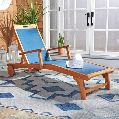 Safavieh - Kamson Sunlounger - Natural - Navy - PAT7071B veiw 3