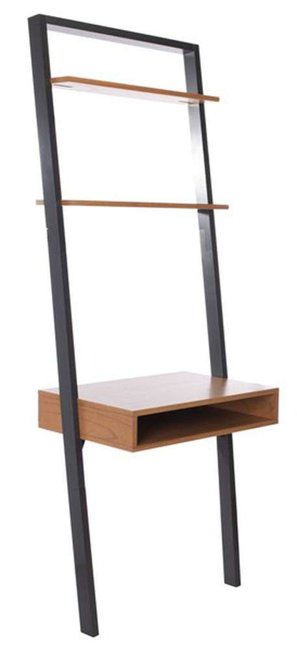 Safavieh - Kamy 2 Shelf Leaning Desk - Natural - Charcoal - DSK9401A veiw 1