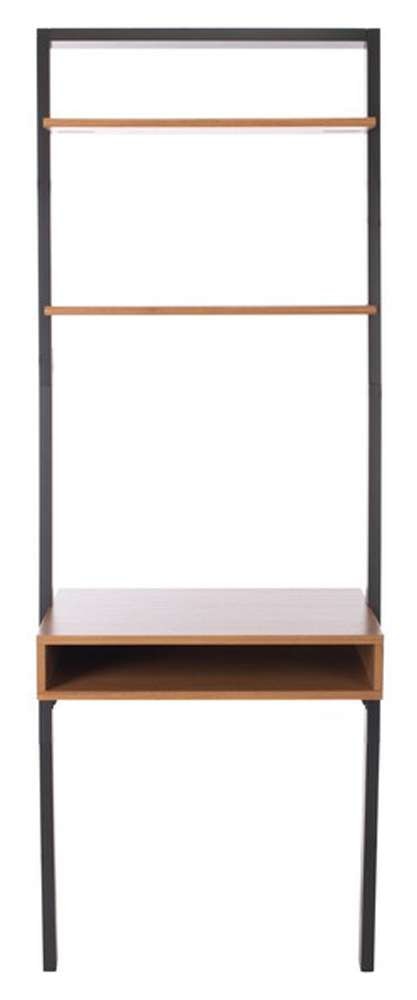 Safavieh - Kamy 2 Shelf Leaning Desk - Natural - Charcoal - DSK9401A veiw 3