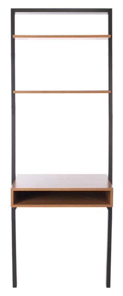 Safavieh - Kamy 2 Shelf Leaning Desk - Natural - Charcoal - DSK9401A veiw 3