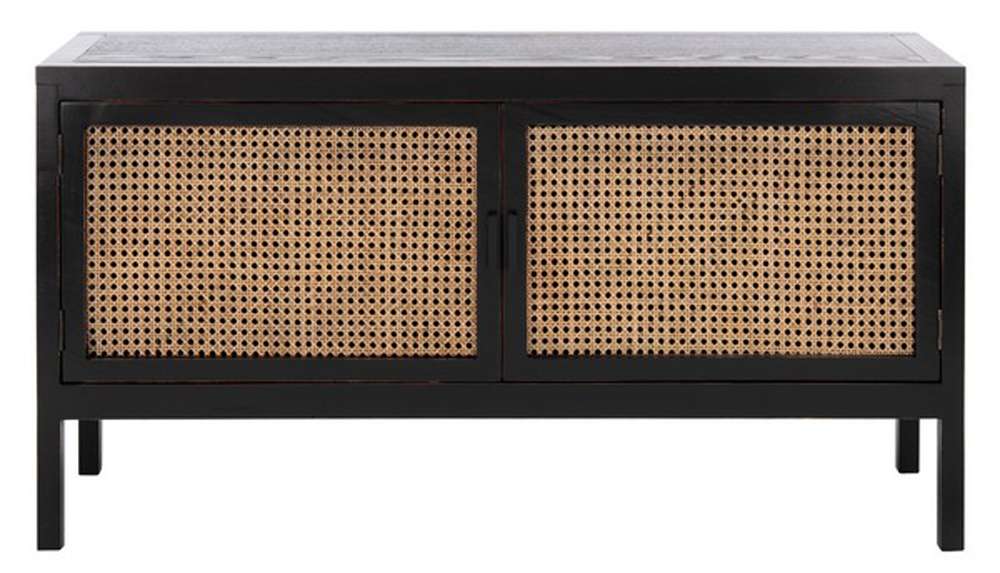 Safavieh - Karel 2 Door Media Stand - Black - Natural - MED2100A veiw 1