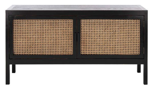 Safavieh - Karel 2 Door Media Stand - Black - Natural - MED2100A veiw 1