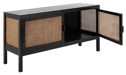 Safavieh - Karel 2 Door Media Stand - Black - Natural - MED2100A veiw 2