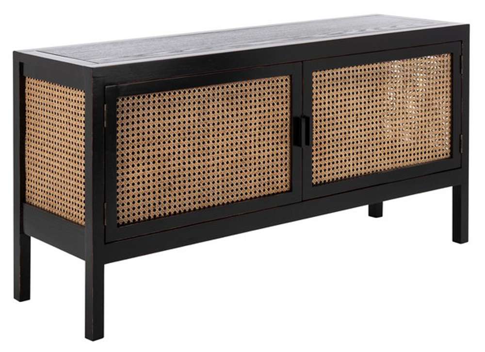 Safavieh - Karel 2 Door Media Stand - Black - Natural - MED2100A veiw 3