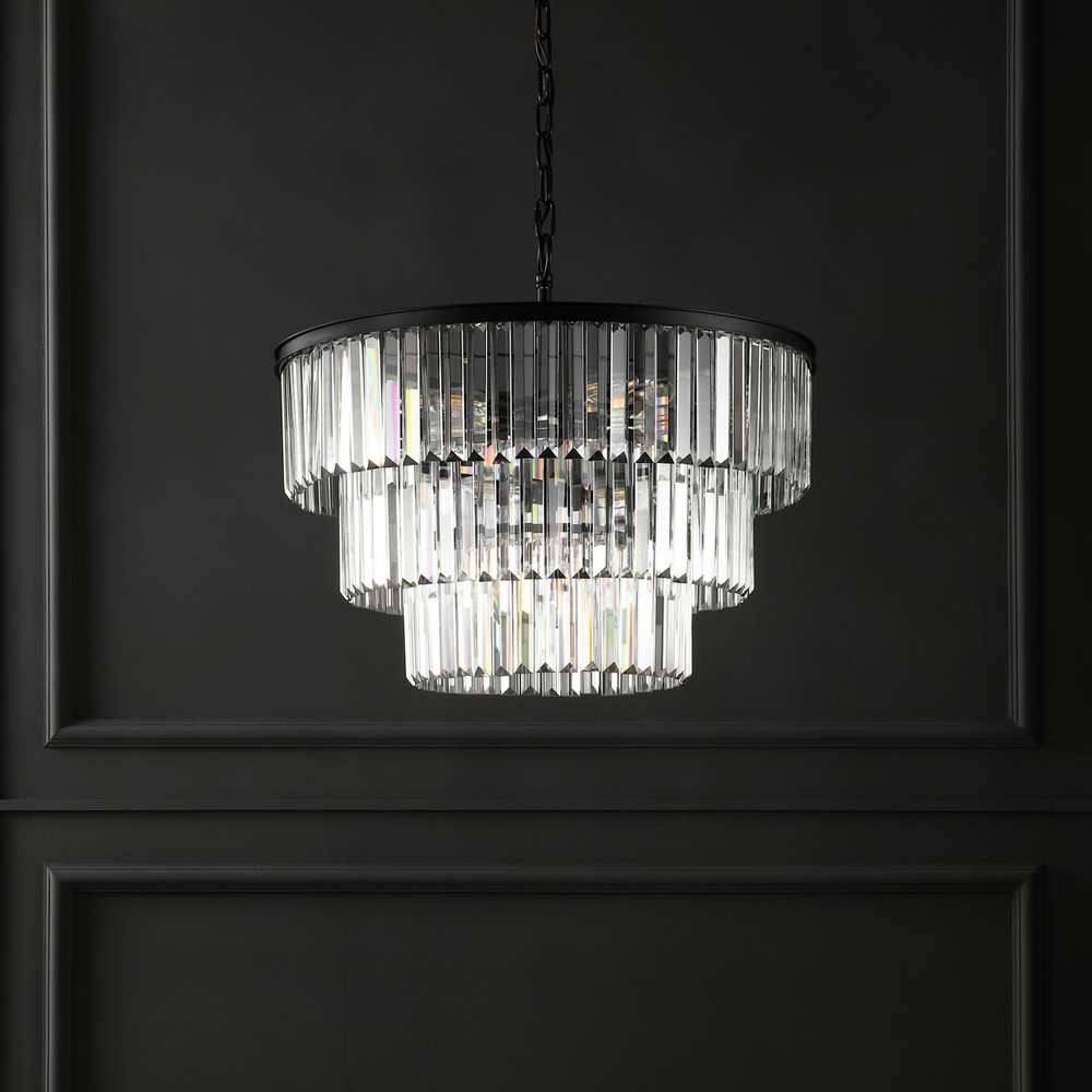Safavieh - Couture - Karissa 3 Tier Chandelier - Black - CTL1006A veiw 1
