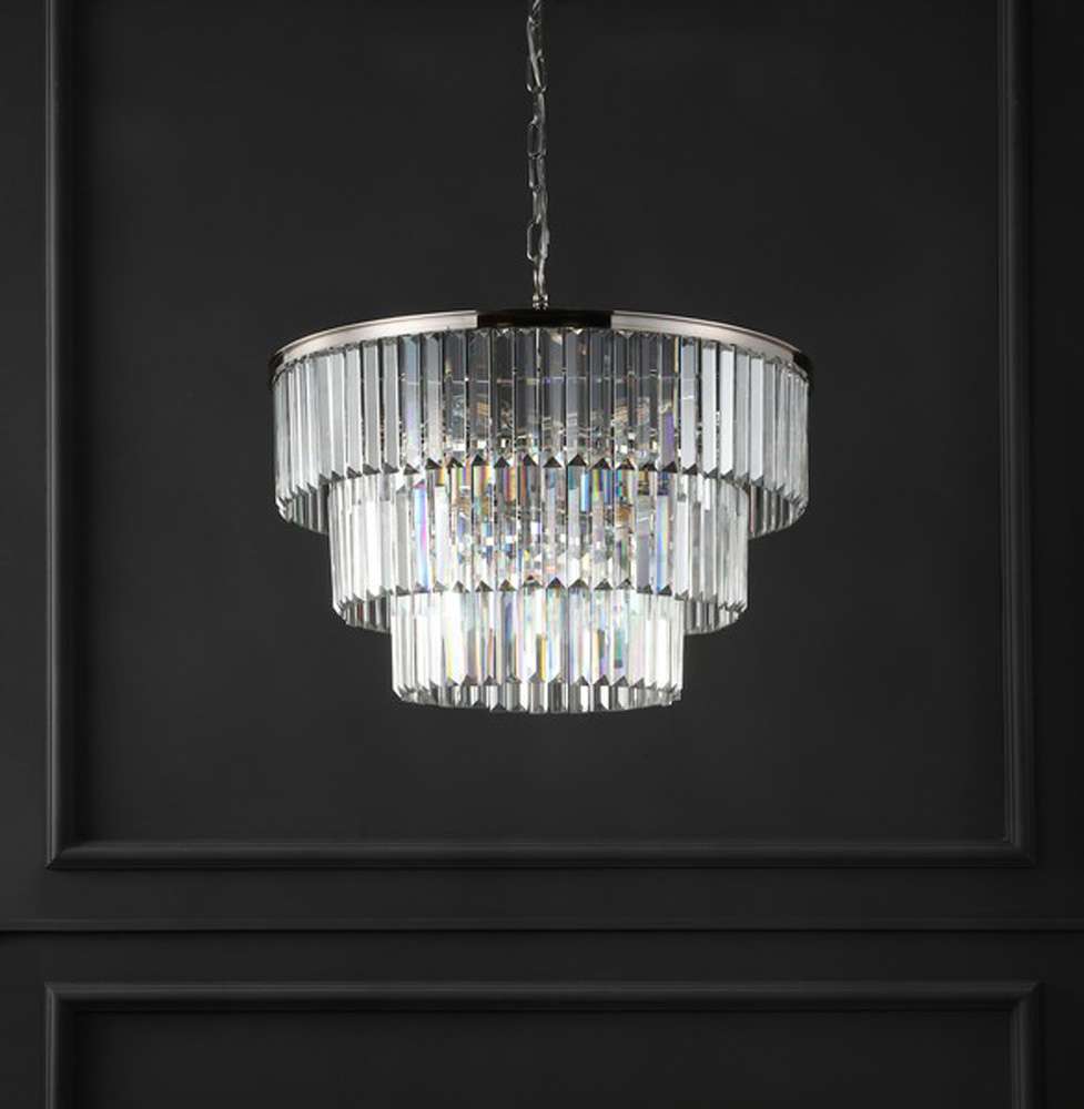 Safavieh - Couture - Karissa 3 Tier Chandelier - Nickle - CTL1006B veiw 1