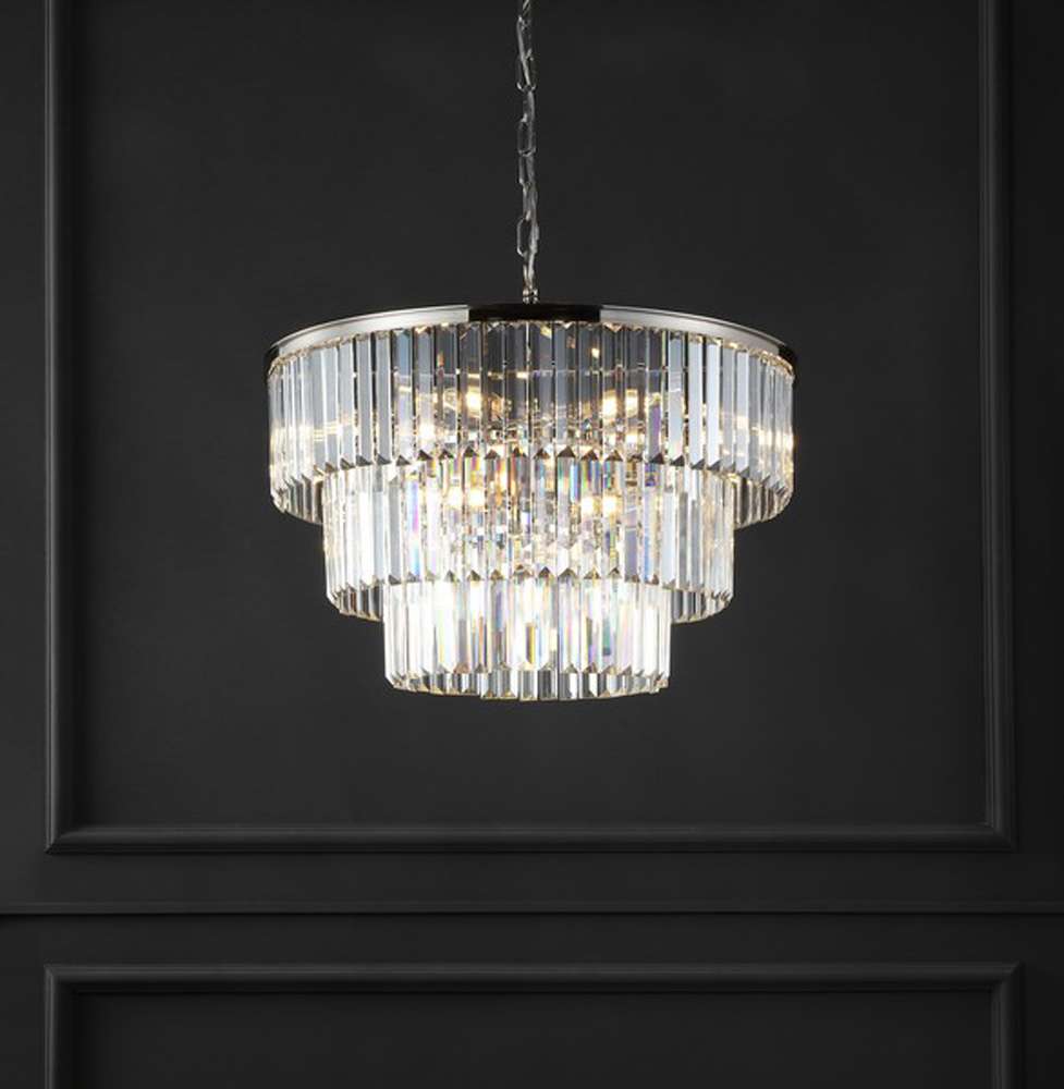 Safavieh - Couture - Karissa 3 Tier Chandelier - Nickle - CTL1006B veiw 2