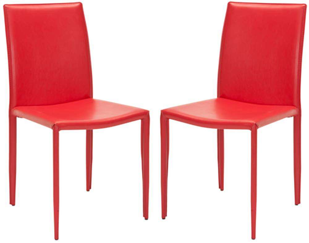 Safavieh - Karna Kd Side Chair - Red  (Set of 2) - FOX2009C-SET2 veiw 1