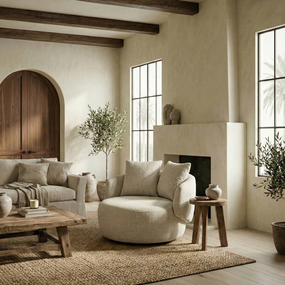Safavieh - Karolie Swivel Chair / Taupe - SFV2407B view 2