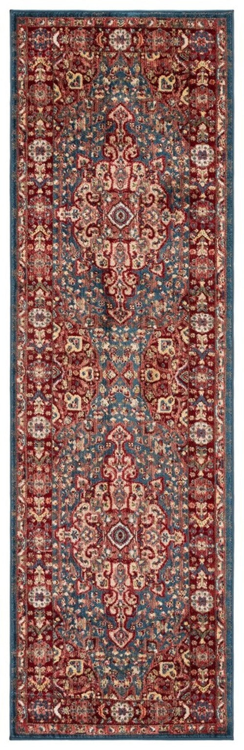 Safavieh - Kashan 305A Blue Red - 2.6" X 20" - KSN305A-220 view 1