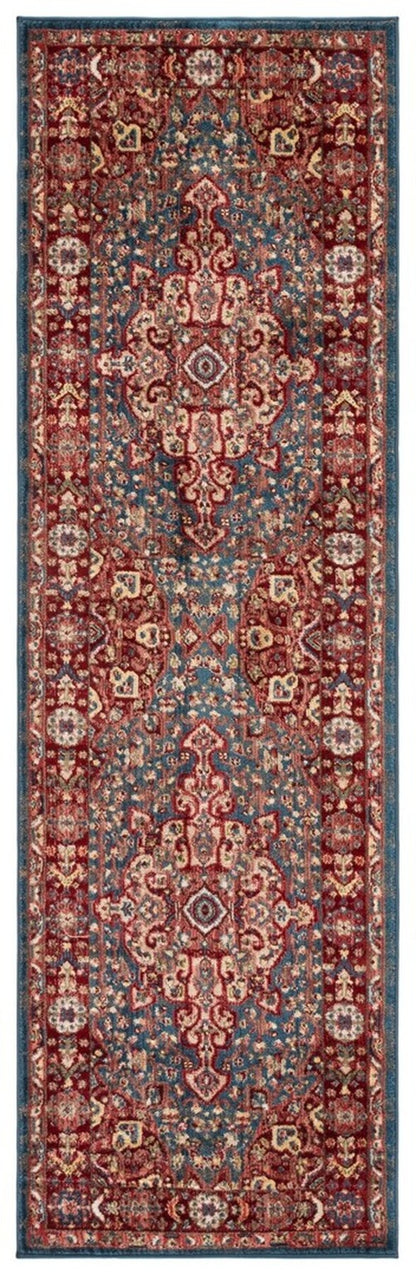 Safavieh - Kashan 305A Blue Red - 2.6" X 20" - KSN305A-220 view 1