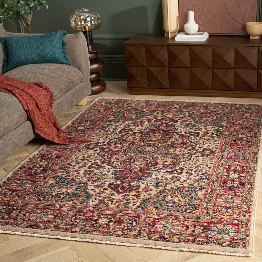 Safavieh - Kashan 305B Ivory Blue - 11" X 15" - KSN305B-1115 view 2