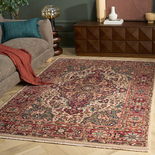 Safavieh - Kashan 305B Ivory Blue - 11" X 15" - KSN305B-1115 view 2